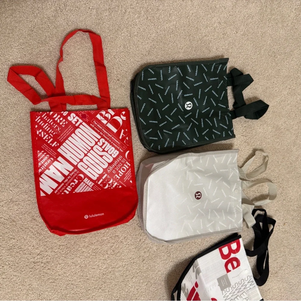 5 Reusable Lululemon Tote Bags - Picture 3 of 3